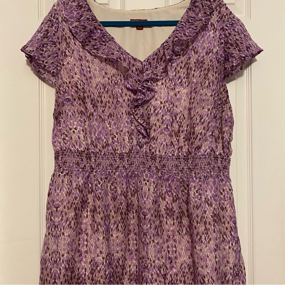 Light summery lavender dress, short with decorative ruffles